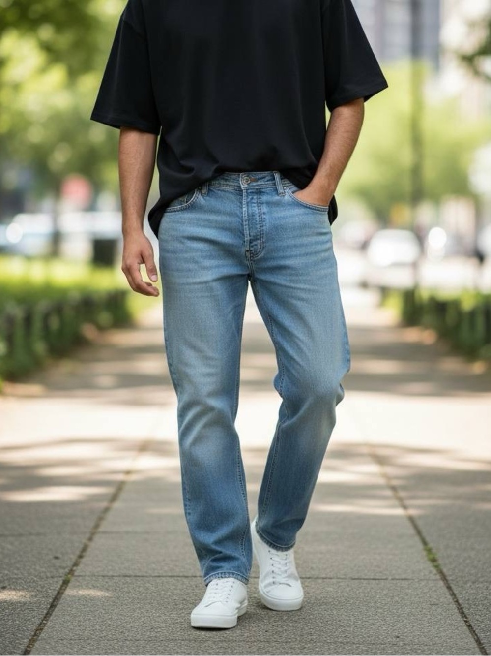 Pierre Cardin Light Blue Men's Straight Jeans